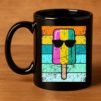Summer Popsicle Funny Ice Cream Beach Pool Party 11oz C Handle Ceramic Mug