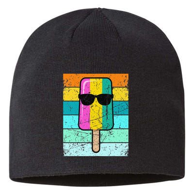 Summer Popsicle Funny Ice Cream Beach Pool Party Sustainable Beanie