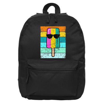 Summer Popsicle Funny Ice Cream Beach Pool Party 16 in Basic Backpack