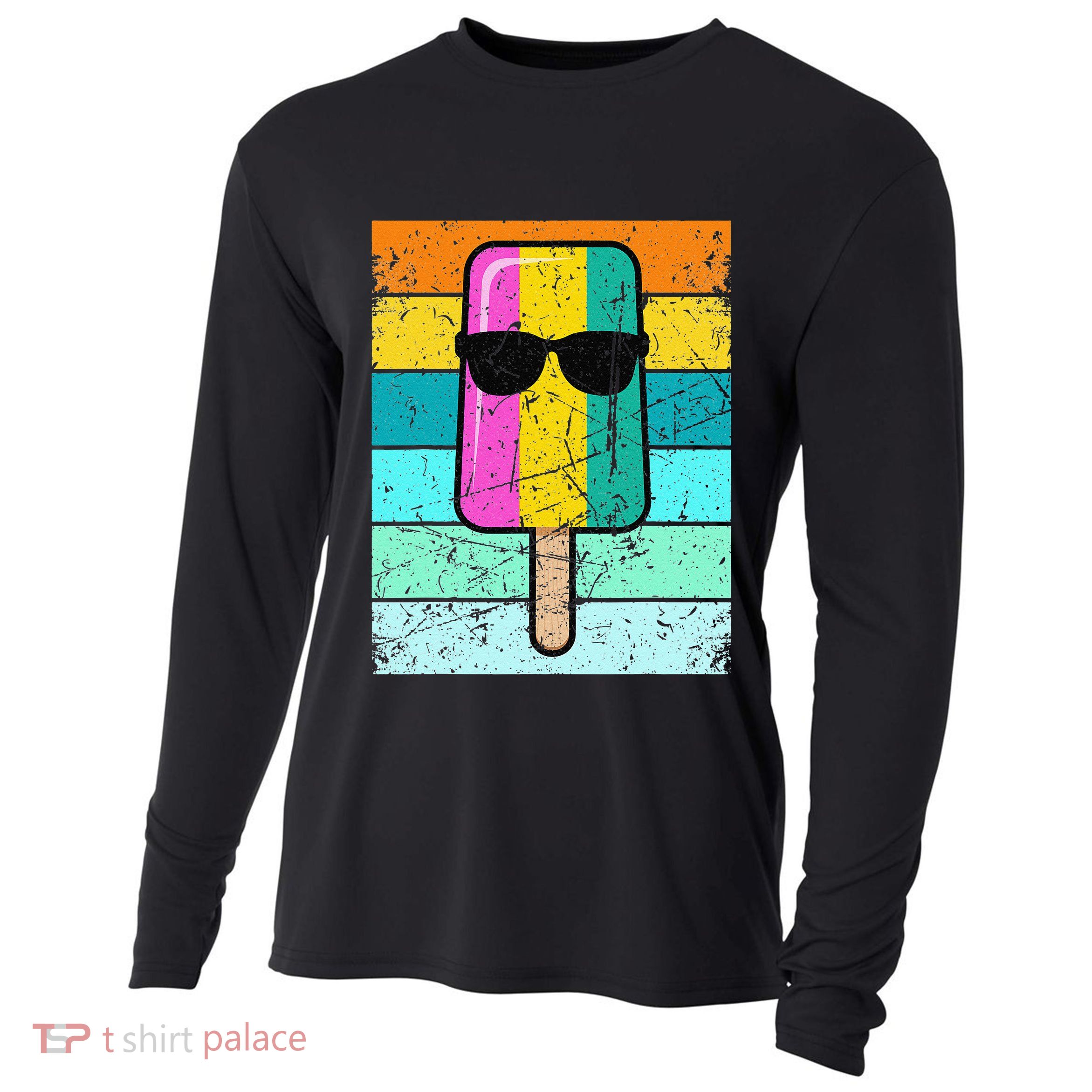 Summer Popsicle Funny Ice Cream Beach Pool Party Cooling Performance Long Sleeve Crew