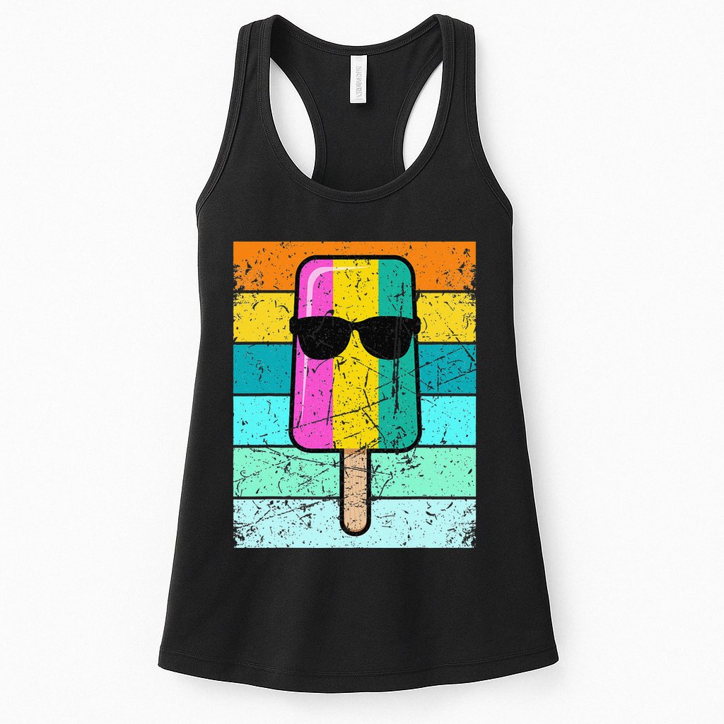 Summer Popsicle Funny Ice Cream Beach Pool Party Womens Tank Top