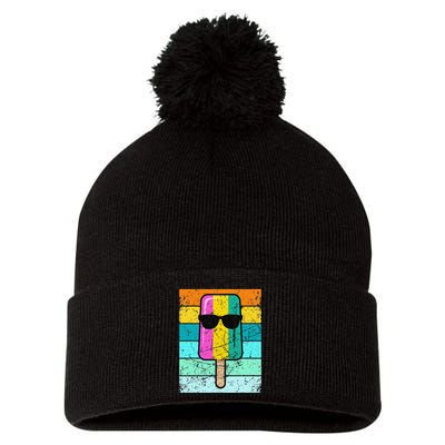 Summer Popsicle Funny Ice Cream Beach Pool Party Pom Pom 12in Knit Beanie