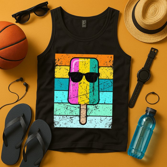 Summer Popsicle Funny Ice Cream Beach Pool Party Tank Top