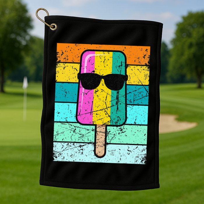 Summer Popsicle Funny Ice Cream Beach Pool Party Golf Towel