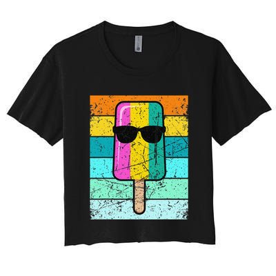 Summer Popsicle Funny Ice Cream Beach Pool Party Crop Top