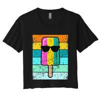 Summer Popsicle Funny Ice Cream Beach Pool Party Crop Top
