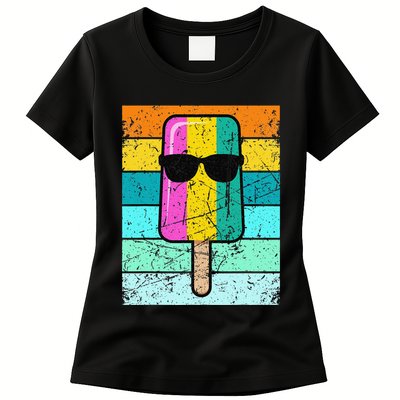 Summer Popsicle Funny Ice Cream Beach Pool Party Womens T-Shirt