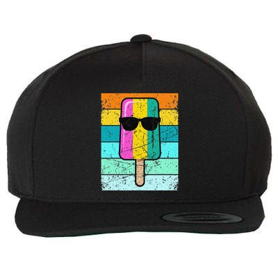Summer Popsicle Funny Ice Cream Beach Pool Party Wool Snapback Cap