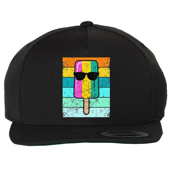Summer Popsicle Funny Ice Cream Beach Pool Party Wool Snapback Cap