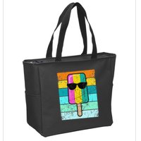 Summer Popsicle Funny Ice Cream Beach Pool Party Zip Tote Bag