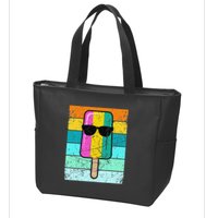 Summer Popsicle Funny Ice Cream Beach Pool Party Zip Tote Bag