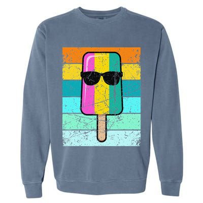 Summer Popsicle Funny Ice Cream Beach Pool Party Garment-Dyed Sweatshirt