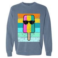 Summer Popsicle Funny Ice Cream Beach Pool Party Garment-Dyed Sweatshirt