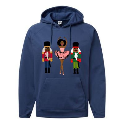 Sugar Plum Fairy Black Nutcracker Christmas African American Performance Fleece Hoodie