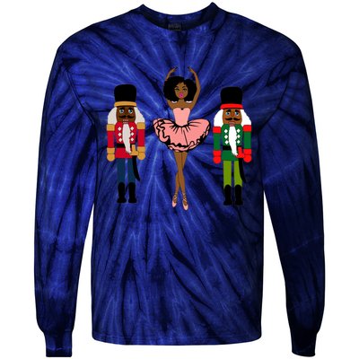 Sugar Plum Fairy Black Nutcracker Christmas African American Tie-Dye Long Sleeve Shirt