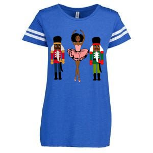 Sugar Plum Fairy Black Nutcracker Christmas African American Enza Ladies Jersey Football T-Shirt