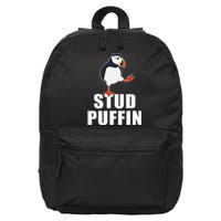 Stud Puffin Funny Seabird Puffins 16 in Basic Backpack