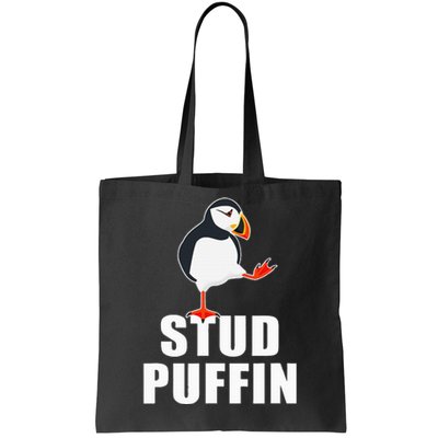 Stud Puffin Funny Seabird Puffins Tote Bag