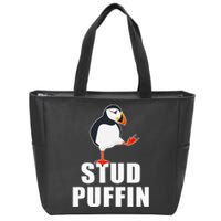 Stud Puffin Funny Seabird Puffins Zip Tote Bag