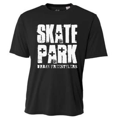 Skate Park Freestyle Skateboard Skater Gifts Cooling Performance Crew T-Shirt