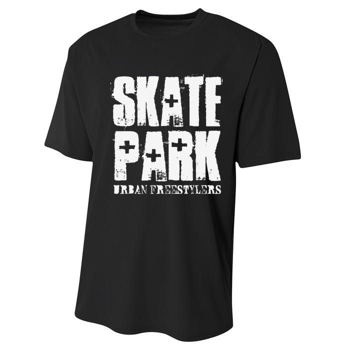 Skate Park Freestyle Skateboard Skater Gifts Performance Sprint T-Shirt