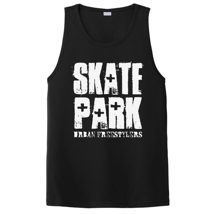 Skate Park Freestyle Skateboard Skater Gifts PosiCharge Competitor Tank