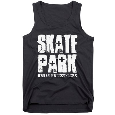 Skate Park Freestyle Skateboard Skater Gifts Tank Top