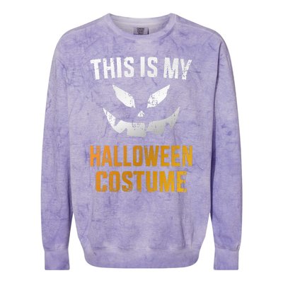 Scary Pumpkin Face Halloween Costume Colorblast Crewneck Sweatshirt