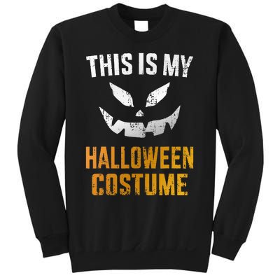 Scary Pumpkin Face Halloween Costume Sweatshirt