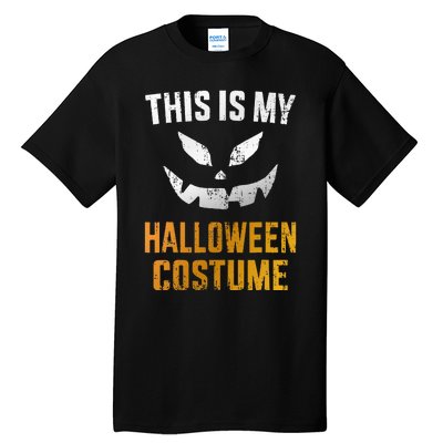 Scary Pumpkin Face Halloween Costume Tall T-Shirt