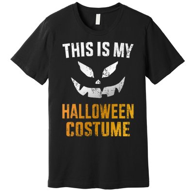 Scary Pumpkin Face Halloween Costume Premium T-Shirt