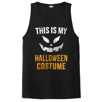 Scary Pumpkin Face Halloween Costume PosiCharge Competitor Tank