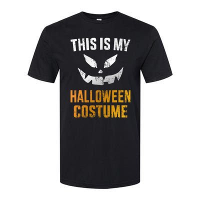 Scary Pumpkin Face Halloween Costume Softstyle CVC T-Shirt