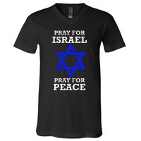 support Pray For Israel Peace V-Neck T-Shirt