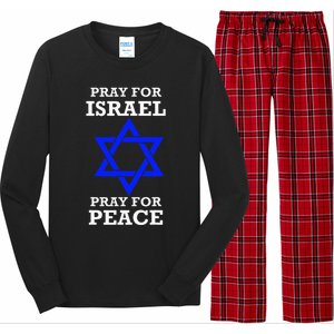 support Pray For Israel Peace Long Sleeve Pajama Set