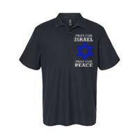 support Pray For Israel Peace Softstyle Adult Sport Polo