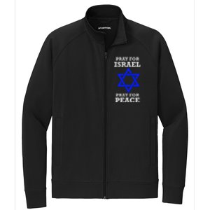 support Pray For Israel Peace Stretch Full-Zip Cadet Jacket