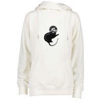 Space Possum Funny Introvert Anxiety Outer Space Womens Funnel Neck Pullover Hood