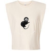 Space Possum Funny Introvert Anxiety Outer Space Garment-Dyed Women's Muscle Tee