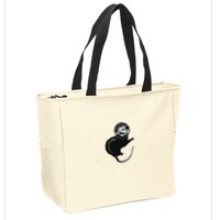 Space Possum Funny Introvert Anxiety Outer Space Zip Tote Bag