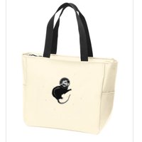 Space Possum Funny Introvert Anxiety Outer Space Zip Tote Bag