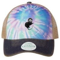 Space Possum Funny Introvert Anxiety Outer Space Legacy Tie Dye Trucker Hat