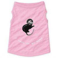 Space Possum Funny Introvert Anxiety Outer Space Doggie Tank