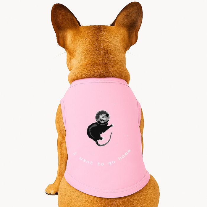 Space Possum Funny Introvert Anxiety Outer Space Doggie Tank