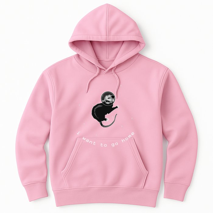 Space Possum Funny Introvert Anxiety Outer Space Hoodie