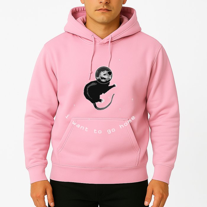 Space Possum Funny Introvert Anxiety Outer Space Hoodie
