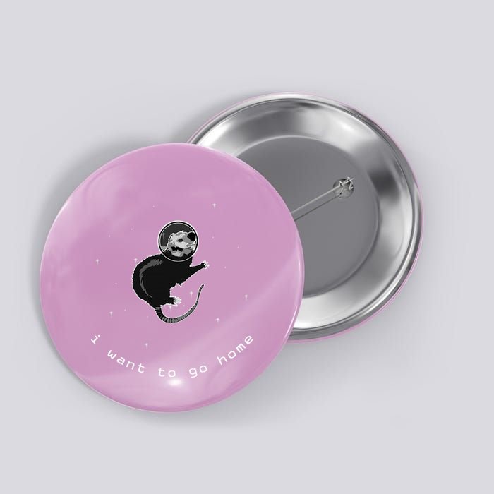 Space Possum Funny Introvert Anxiety Outer Space Button