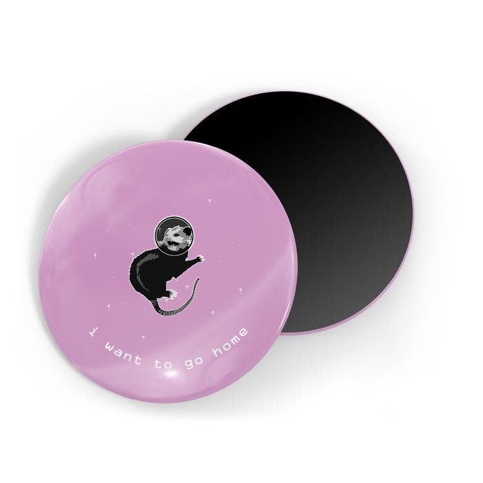 Space Possum Funny Introvert Anxiety Outer Space Magnet