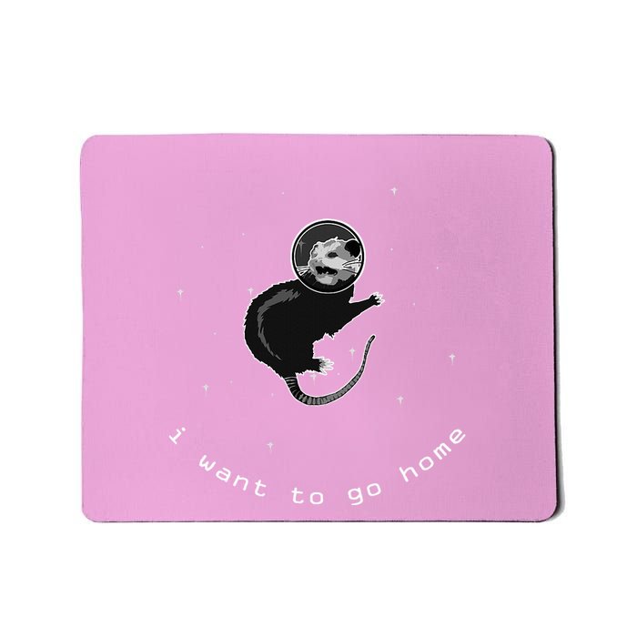 Space Possum Funny Introvert Anxiety Outer Space Mousepad