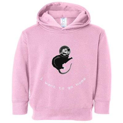 Space Possum Funny Introvert Anxiety Outer Space Toddler Hoodie